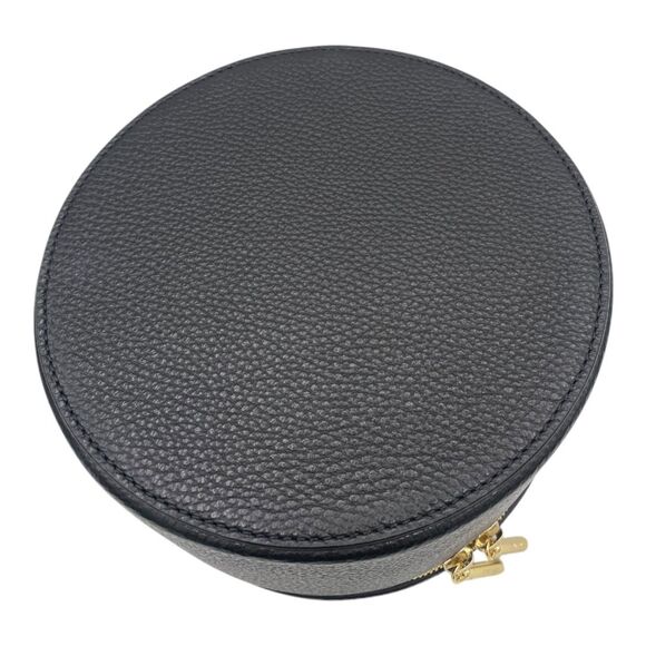 NWOT Cuyana Pebbled Leather Wellness Case Travel Jewelry Black Gold Hardware - Picture 3 of 9